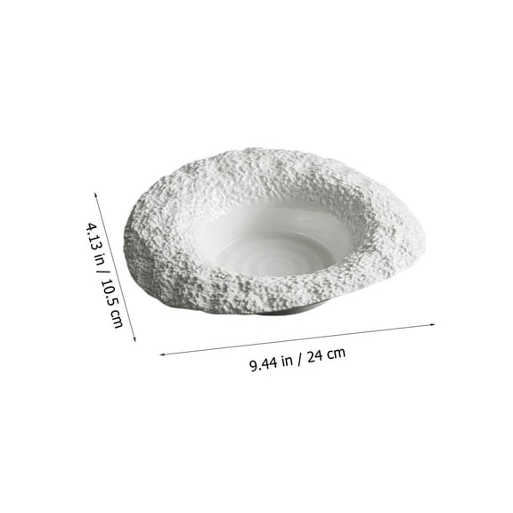 PBPBOX White Ceramic Dinner Plate for Home Break-Resistant and Handy