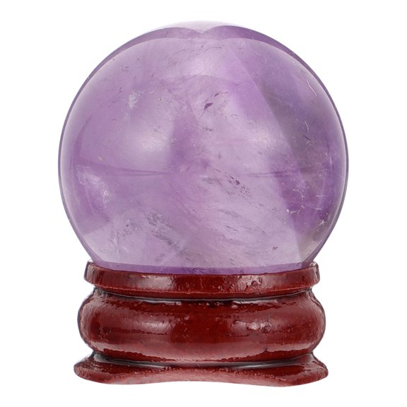 PBPBOX Household Crystal Sphere Purple Wooden 1Pcs 1.18In