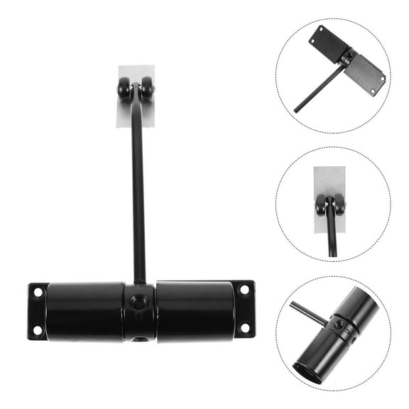 PBPBOX Screen Door Spring Door Closer Black Zinc Alloy 1Pcs