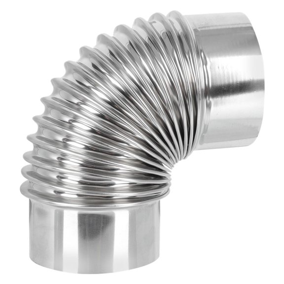 PBPBOX Fire Stove Exhaust Pipe Stainless Steel Elbow Flue for Home Ventilation and Chimney