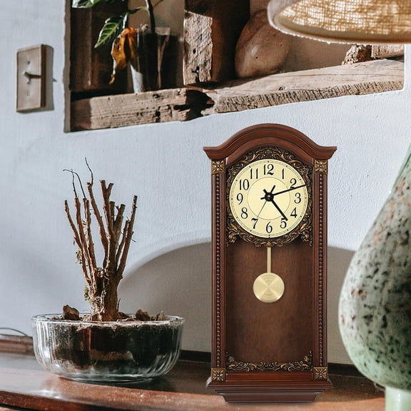 PBPBOX 1Pcs Golden Metal Clock Pendulum for Wall Clock Timekeeping Replacement Part 5.7x2.8x0.1in