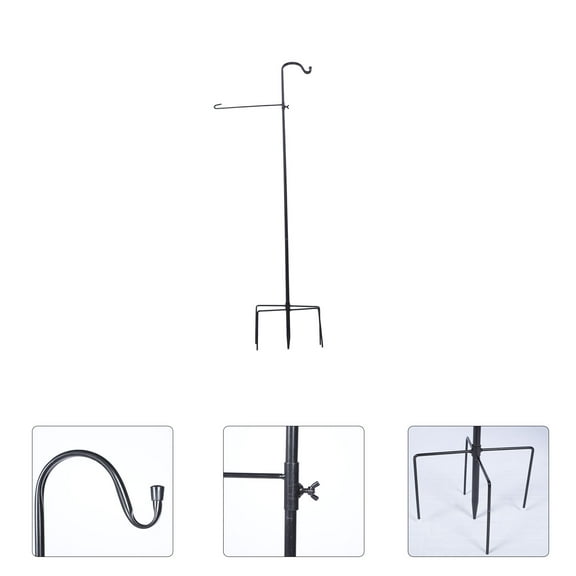 PBPBOX Shepherd Hook for Yard, Black, Sturdy Iron, Easy Assembly, Garden Decor 1Pc