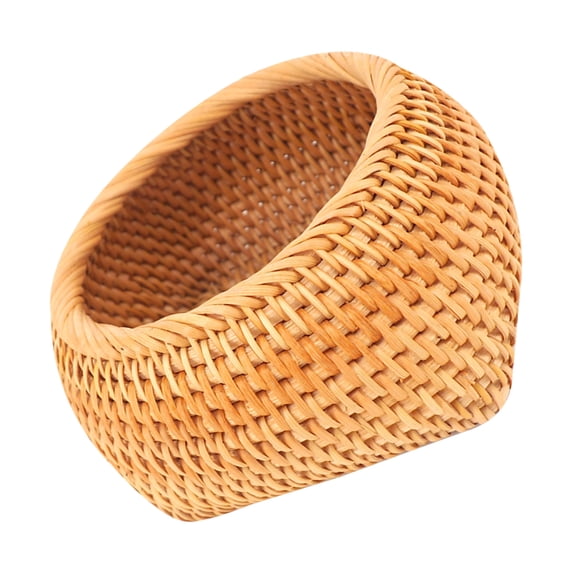 PBPBOX 1Pcs Small Storage Box Light Brown Woven Box for Household Items and Decor