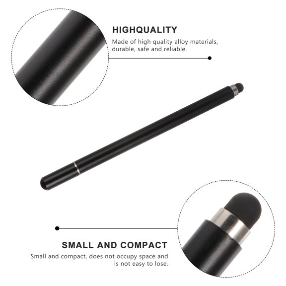 PBPBOX Magnetic Capacitive Stylus Pen for Tablet Writing Black Alloy Durable Design