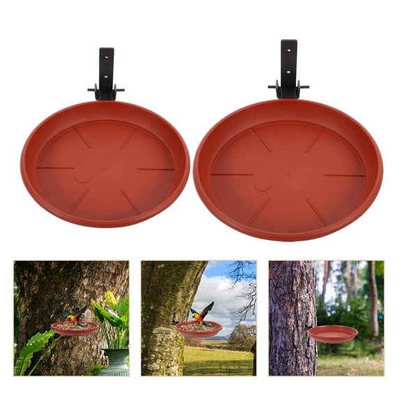 PBPBOX 1Set Hanging Bird Feeder and Birdbath Combination for Outdoor with Easy Cleaning