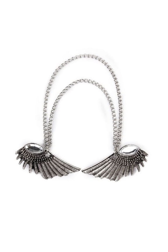 Collar Chain Clips Brooch Pin Angel Wings Alloy 1Pack
