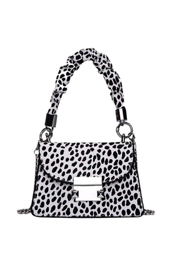 1Set Fashionable Black PU Messenger Bag for Women Daily Use