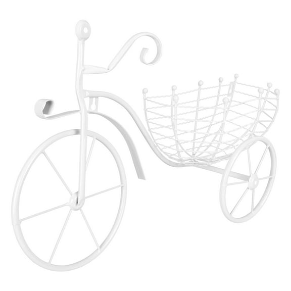 PBPBOX 1Pc Well Made White Wall Bike Planter Decorative Plant Pot for Home and Garden
