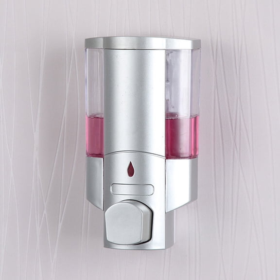 PBPBOX 1Set Hand Foaming Soap Dispenser Silver 300ml Abs Plastic Wall Mounted Bathroom Use