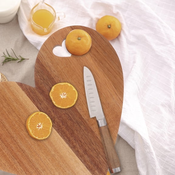 PBPBOX 1Set Heart Shaped Cutting Board Multi Color Wood For Christmas Wood Cutting Board Picnics Camping
