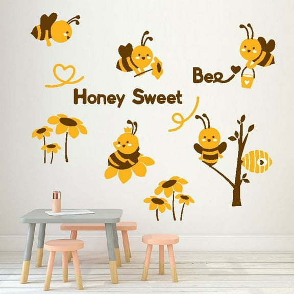 PBPBOX 1Set Kids Room Decor Multi Bee Wall Decals For Room Decoration Style