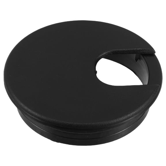 PBPBOX 1Set Plastic Black Desk Hole Cover For Cables Minimalist Design 2.8x2.8x0.7in