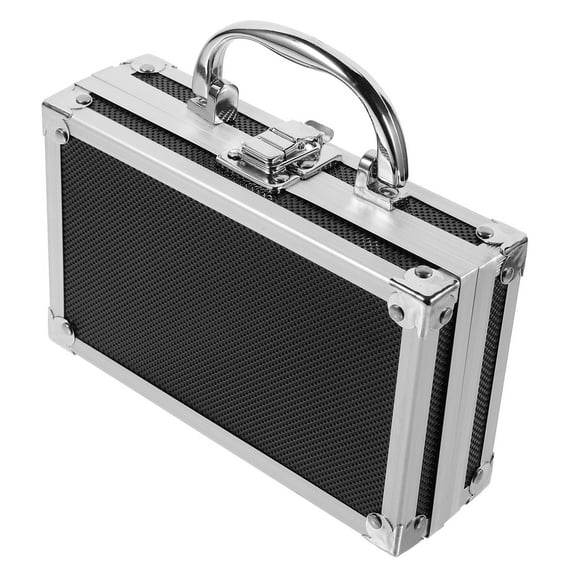 PBPBOX Heavy Duty Briefcase Portable Tool Box Black Fibreboard 1Pcs 7.07X4.32X1.97in