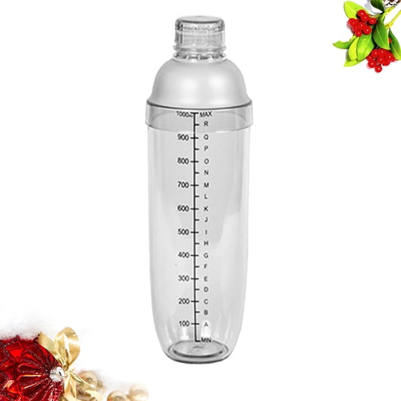 PBPBOX Clear Bar Shaker Pc Resin Mixer Cup with Leak Proof Design and Temperature Resistant White