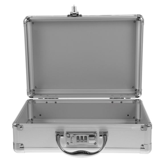 PBPBOX Aluminum Tools Storage Case with Password Lock and Handle in Silver
