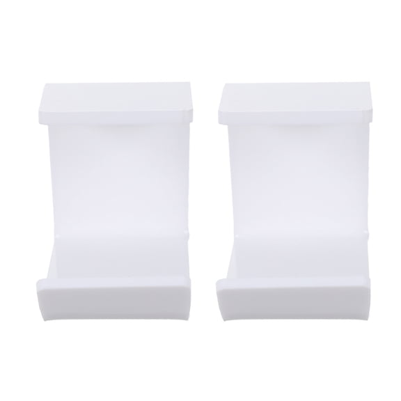 PBPBOX 2Pcs Under Desk Headphone Holder Hook Acrylic Headset Accessory White Easy Mount