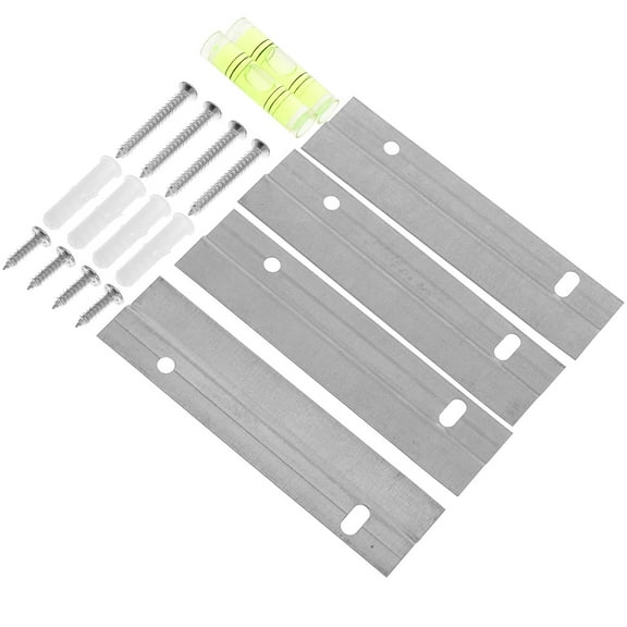 PBPBOX Mirror Hanging Kit Heavy Duty Wall Mounting Brackets Kits Silver Iron 2 Sets