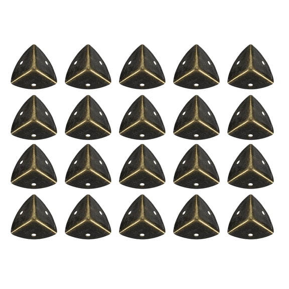 PBPBOX 20Sets Easy Install Golden Wooden Box Corner Protectors Furniture Accessories