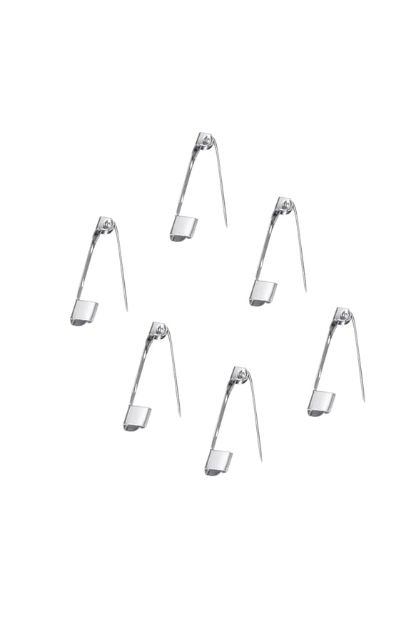 Pin Backs Locking Pin Silver Metal 200Pcs for DIY Projects