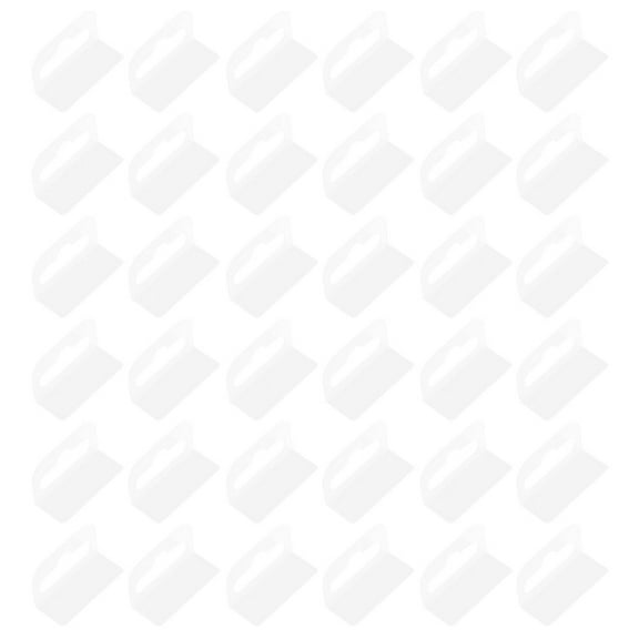 PBPBOX 200Pcs Clear Plastic Folding Hanging Tabs with Strong Adhesive for Home Organization and Retail Use