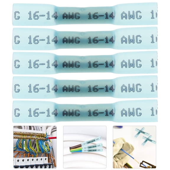 PBPBOX 200pcs Heat Shrinkable Terminal Kit Copper Round Connectors for Marine Electrical Systems