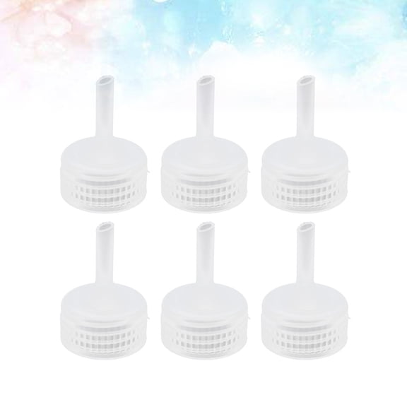 PBPBOX 20Pcs Fish Tank Egg Incubator Round Plastic Shrimp Hatching Bottle Cap for Aquarium Enthusiasts 1.2x1.2x1.8in
