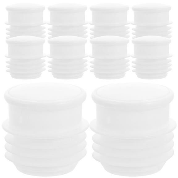 PBPBOX 20Set Bottle Mouth Cap Stopper Seal White PP Non-leaking for Restaurant Use