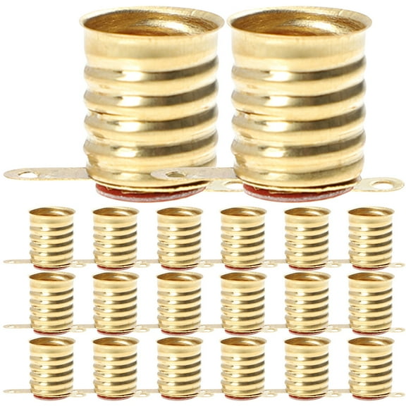 PBPBOX 20Pcs High Hardness Copper Bulb Holder Lamp Socket for Various Lamp Repair and Replacement