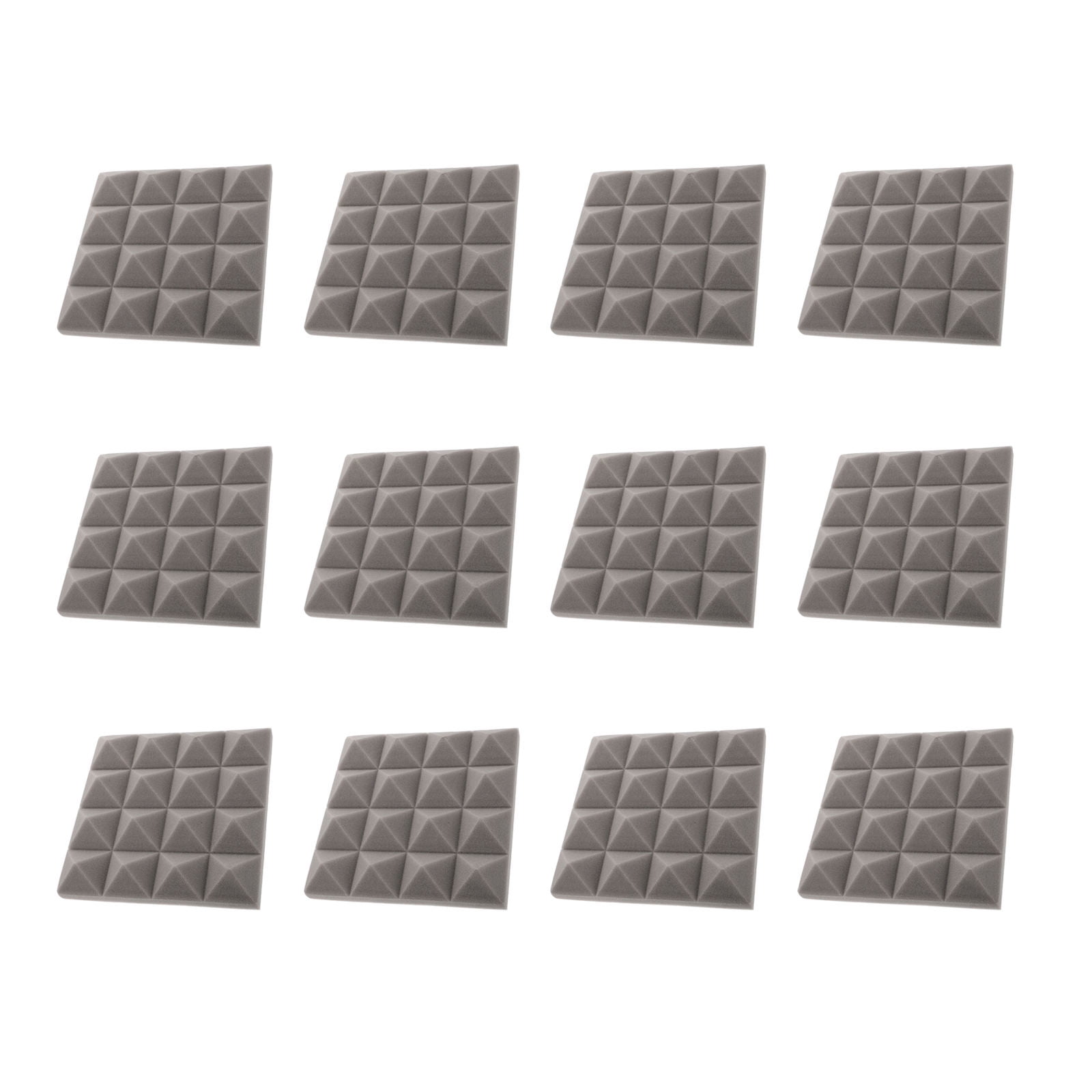 PBPBOX 22Pcs Pyramid Dampening Panels Grey Sound Absorption for Auditorium