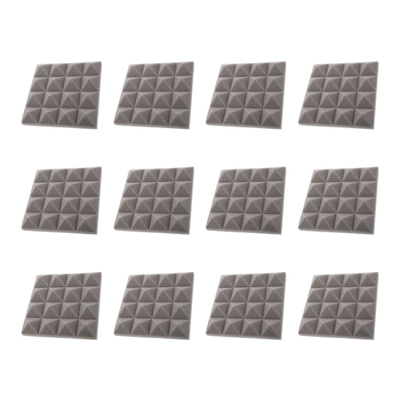 PBPBOX 22Pcs Pyramid Dampening Panels Grey Sound Absorption for Auditorium