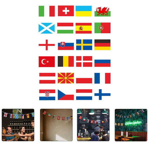 PBPBOX 24Pcs High Tenacity Assorted Color ng Pennant Banner Lightweight Flag Decor for Garden and Party Ambiance