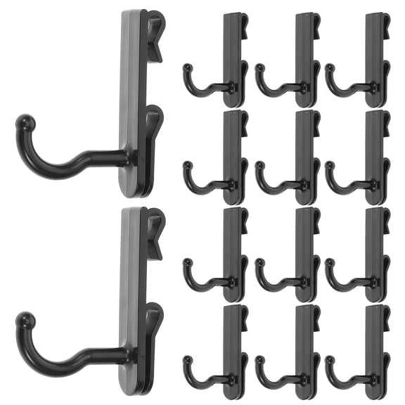 PBPBOX 24Pcs Hanging Display Hooks for Grid Wall Black Plastic Modern Design Store Display