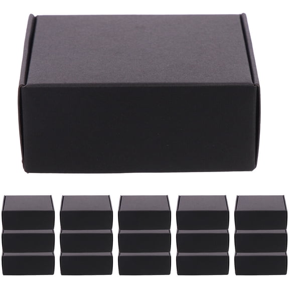 PBPBOX Black Mailing and Shipping Boxes, Easy to Form and Compress Resistant 25Pcs