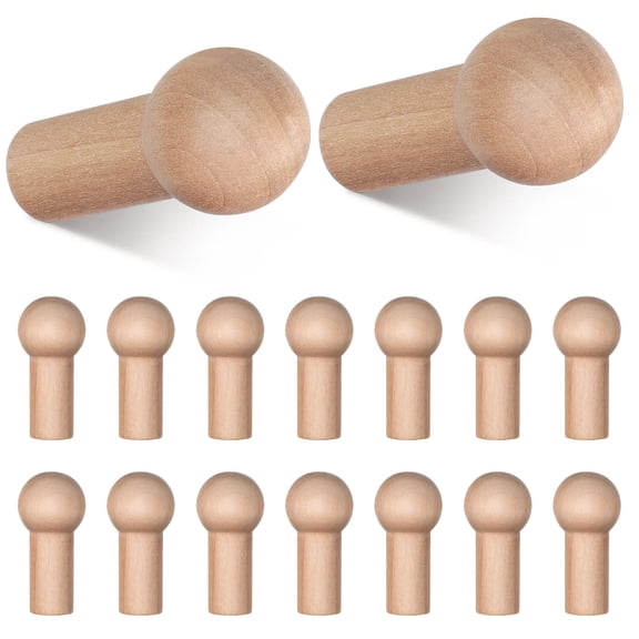 PBPBOX 25pcs Wood Hooks Wall Hat Hooks Decorative Wall Hanging Timber Household Items