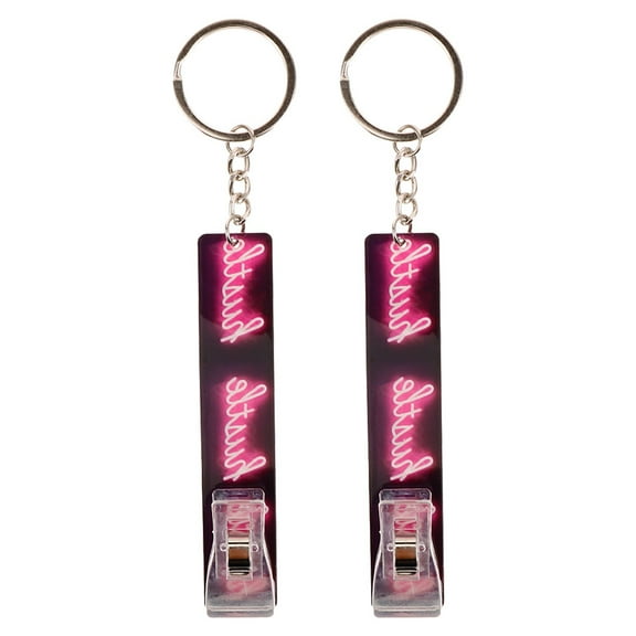 PBPBOX 2PCS Credit Card Puller Acrylic Multi Functional Use Keychain for Long Nails Daily Use