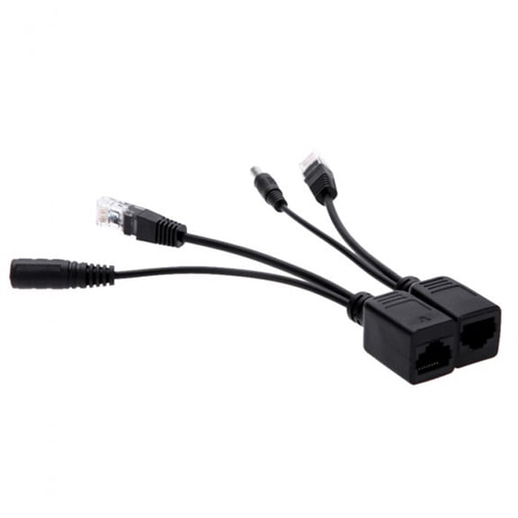 PBPBOX 2Pcs Poe Adapter Black with Dc Jack for Telephony and Security