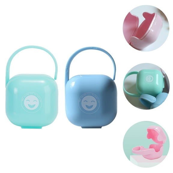 PBPBOX 2Pack Baby Pacifier Protectors PP Assorted Color for Daily Use and Travel