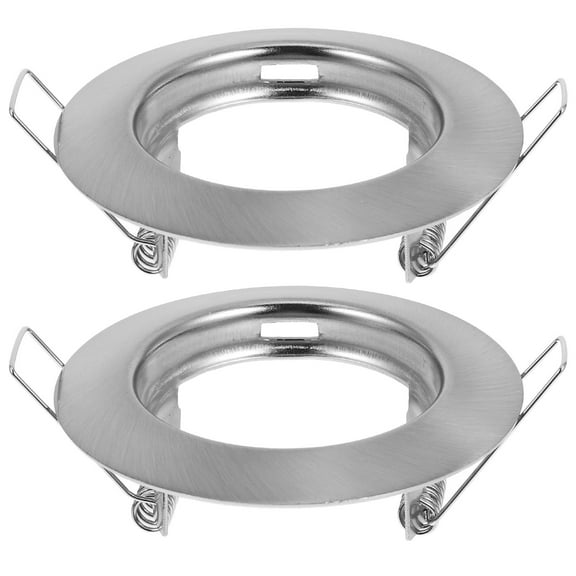 PBPBOX 2Pack Led Recessed Ceiling Light Mounting Frame Round Metal Iron Lighting For Residential Commercial Use