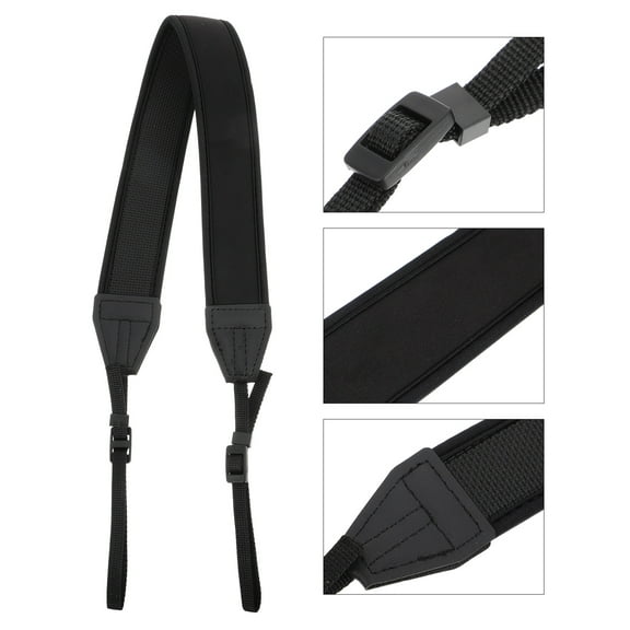 PBPBOX 2Pcs Black Camera Shoulder Neck Strap Made of Neoprene and Cotton for Hiking Camping