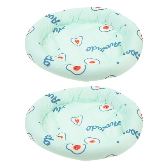 PBPBOX 2Pack Portable Pet Cooling Pad Ice Silk Green for Small Animals Summer Sleeping