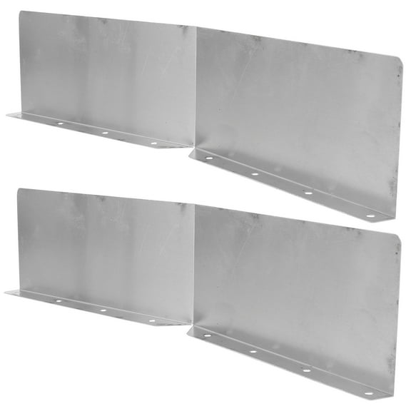 PBPBOX 2Pcs Metal Roof Corner Rain Diverters Plated Silver Iron Roofing Gutter Splash Guards Protection