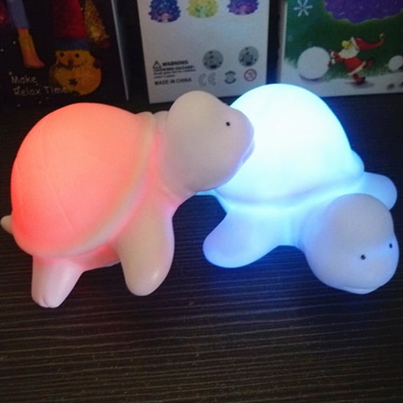 PBPBOX 2Pcs Turtle Night Lamp LED Light White Small Table Lamp for Relaxing Atmosphere