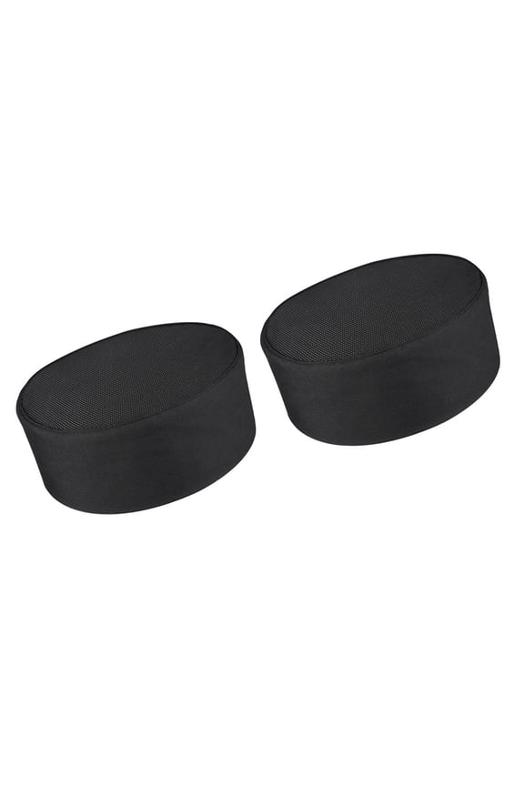 2Pcs Breathable Black Chef Caps Adjustable Cotton Headgear for Catering and Kitchen Work