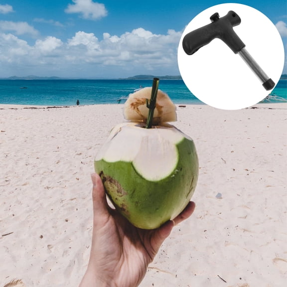 PBPBOX 2Pcs Manual Coconut Hole Opener Tools Stainless Steel Efficient and Space Saving Design