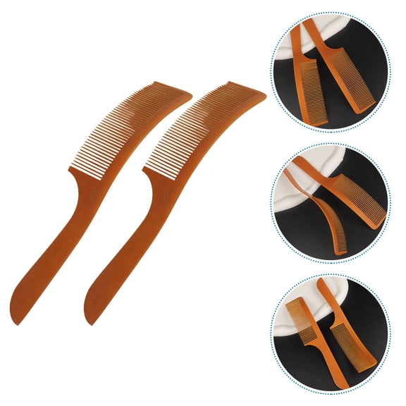 PBPBOX S-Shaped Curved Comb Brown Bakelite for Home and Barber Use 2Pcs