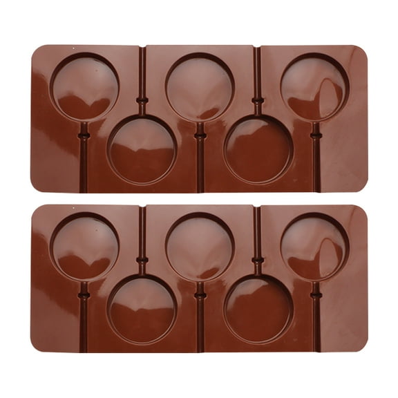 PBPBOX 2Pcs Diy Lollipop Molds For Bakers Round Shape Dishwasher Safe 11.8X3.7X0.3In