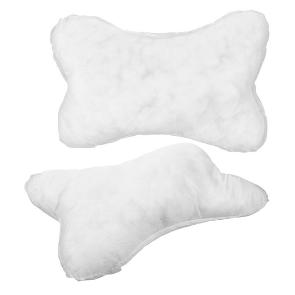 PBPBOX 2Pcs Dog Bone Neck Pillow White Polyester Driving Comfort for Drivers