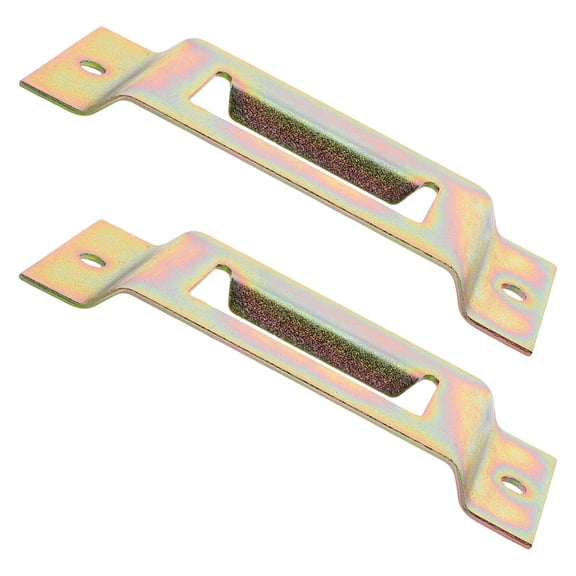 PBPBOX 2Pcs Heavy Duty Golden E Track Tie Down Anchors Galvanized Iron Cargo Securement System for Trucks Trailers
