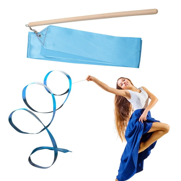 PBPBOX 2Pcs Gymnastics Ribbon Long Strip for Dance Props Rhythmic Gymnastics
