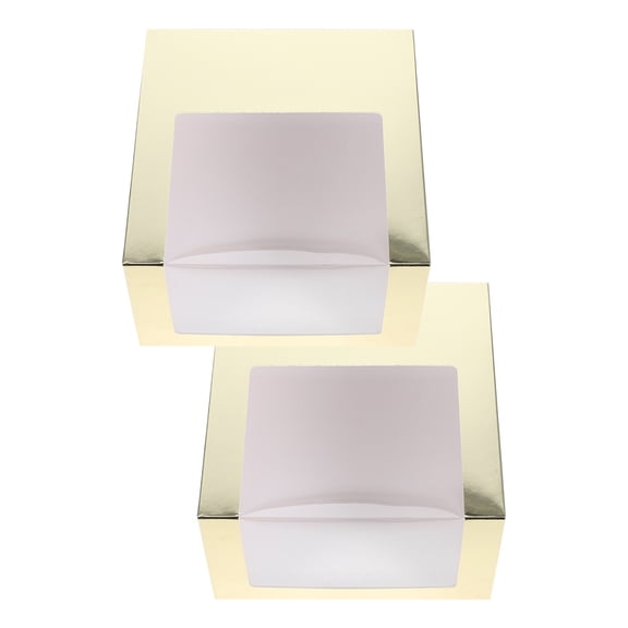 PBPBOX 2Pcs Golden Hat Display Box with Window Paperboard Hat Storage